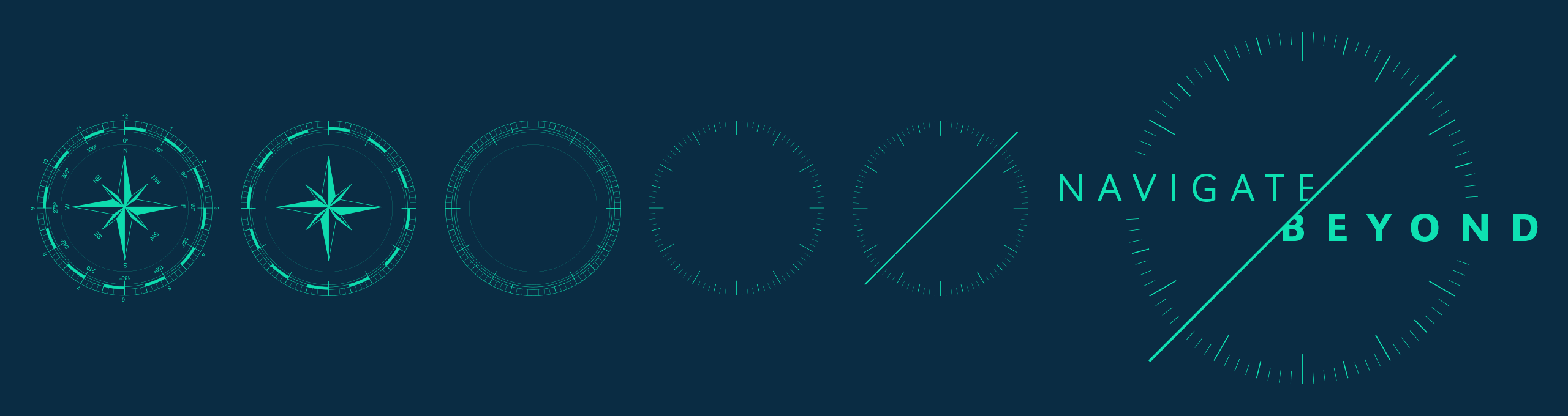 ibex18-compass-construction Dark blue image with aqua text and illustrations showing a compass illustration being deconstructed
